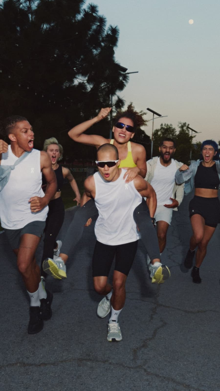 Members running together